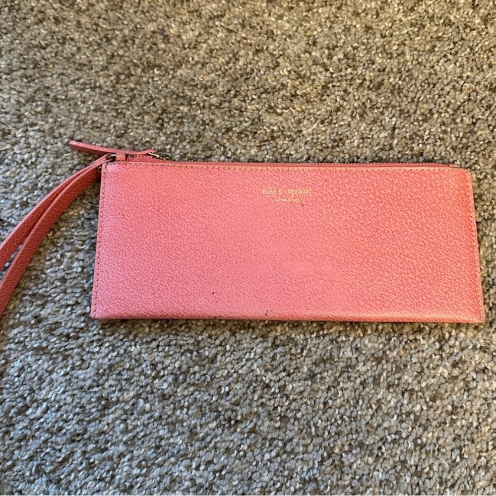Kate Spade pink leather wristlet
